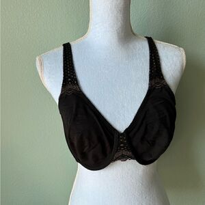 Wacoal Underwire Black Bra 38D